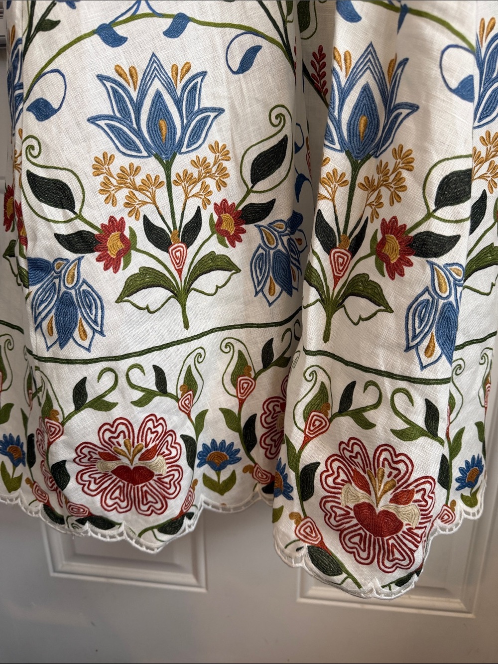 FARM Rio off white stitched garden Midi Dress - Picture 4 of 6